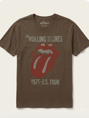 Band Rolling Stones Graphic Tee Men’s M Brown Red